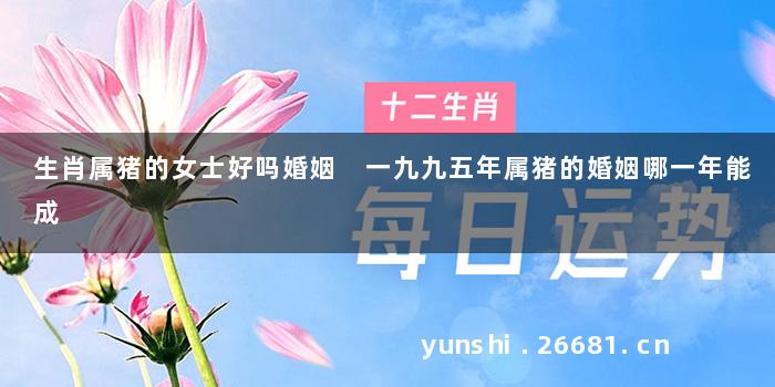 生肖属猪的女士好吗婚姻 一九九五年属猪的婚姻哪一年能成